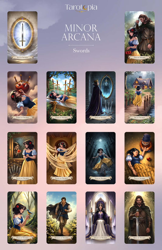 Add-on set for Ever After Spell Tarot: 14 cards Suite of Swords