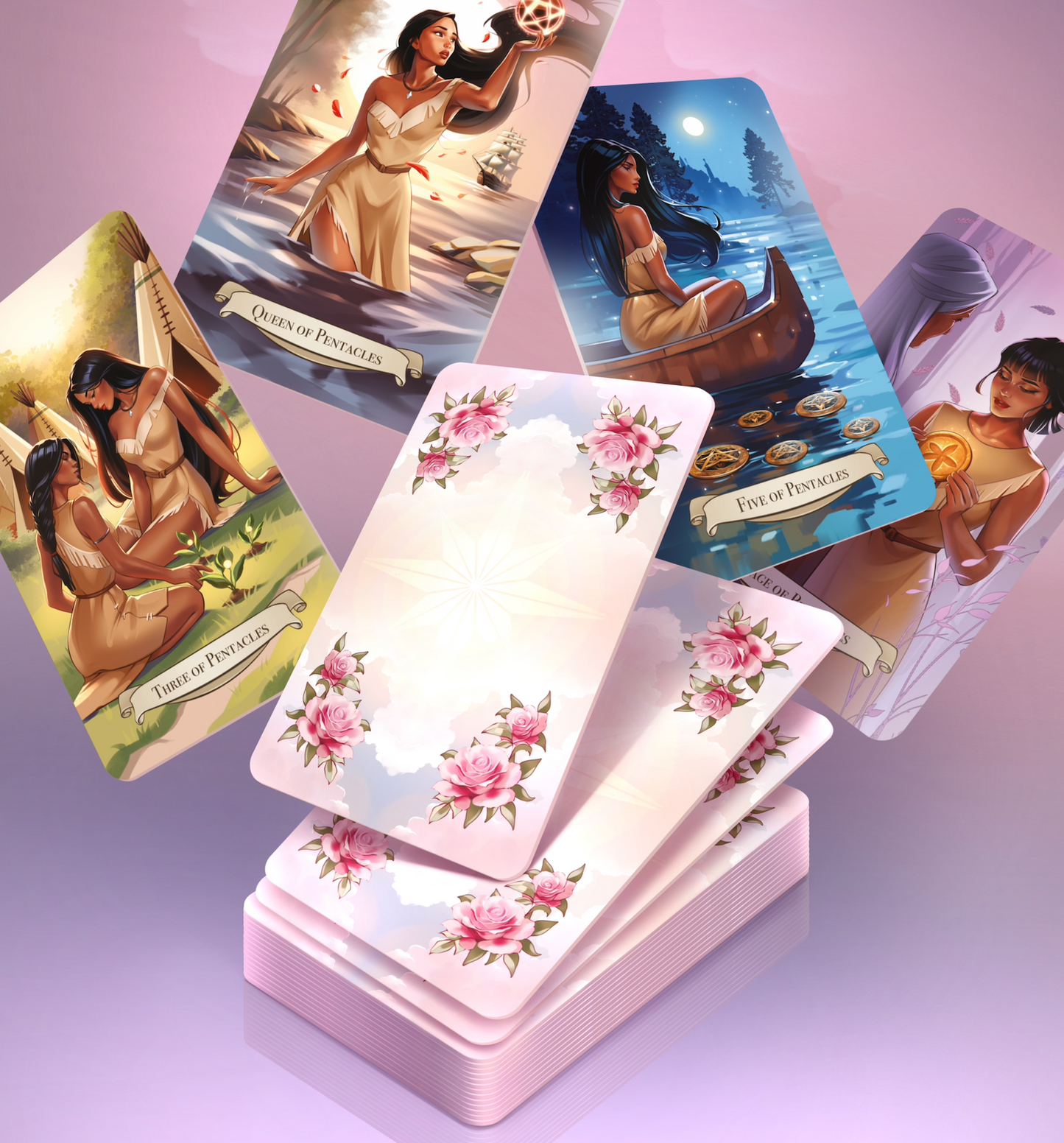 Add-on set for Ever After Spell Tarot: 14 cards Suite of Pentacles