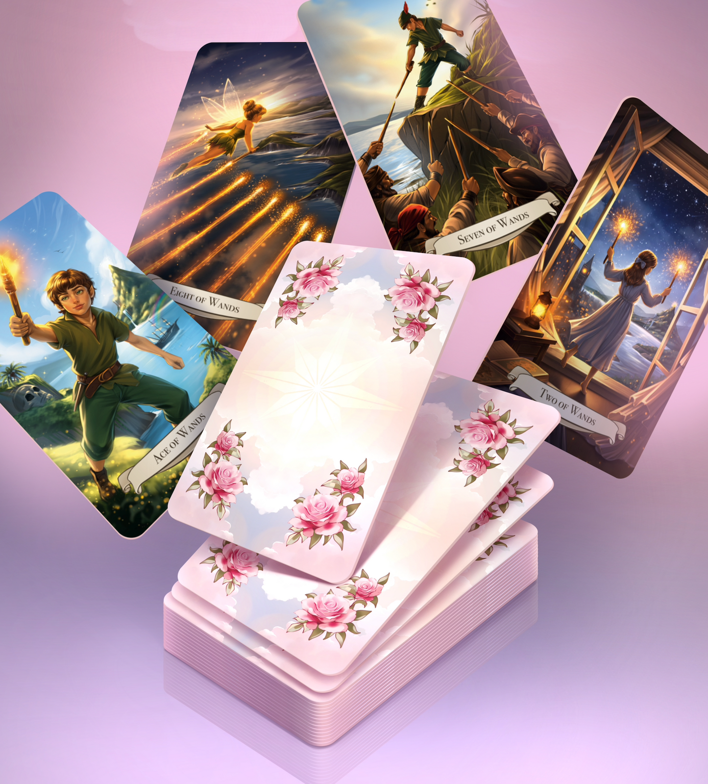 Add-on set for Ever After Spell Tarot: 14 cards Suite of Wands